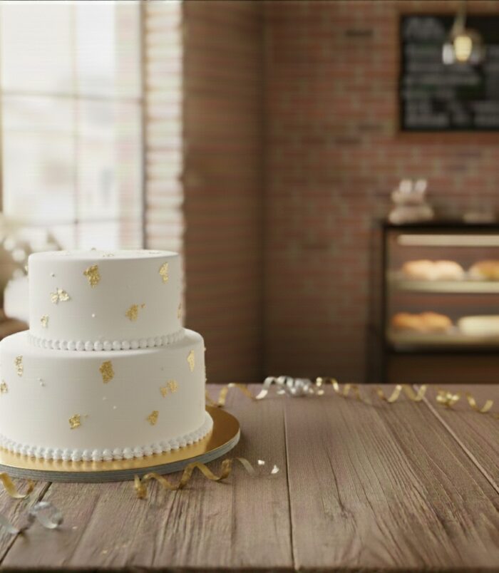 2 story cake on the pad