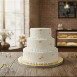 3 story cake on the pad