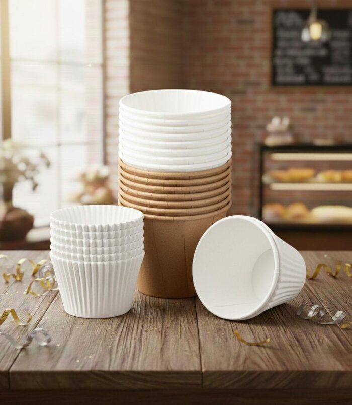 Cup Silver and White