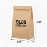 Kraft Paper Bag 10lbs -- 6-25--4--13-375