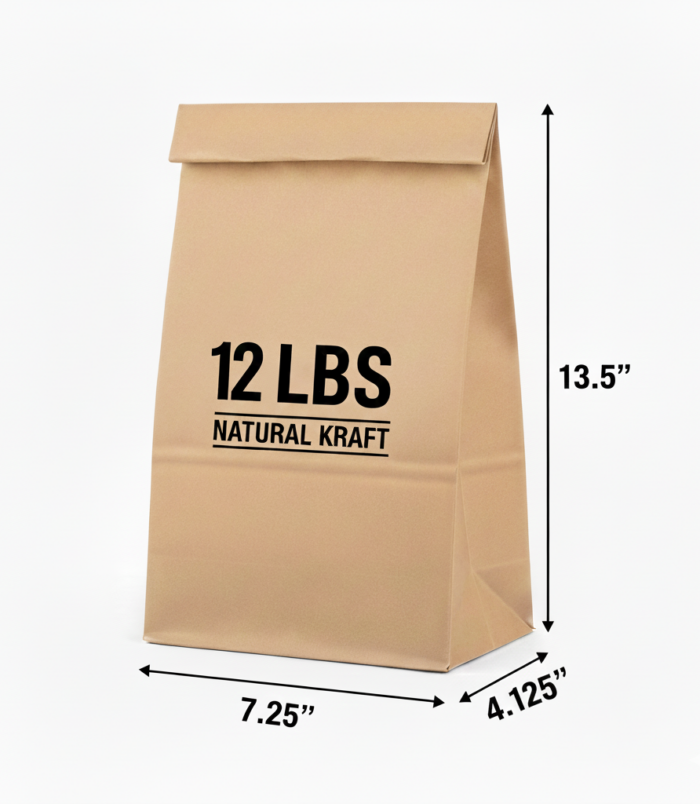 Kraft Paper Bag 12lbs 7-25--4-125--13-5