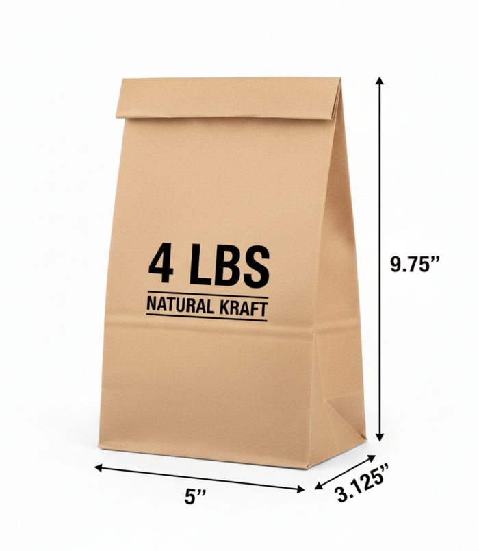 Kraft Paper Bag 4lbs 5--3-125--9-75