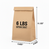Kraft Paper Bag 6lbs 5-625--3-625--11.125