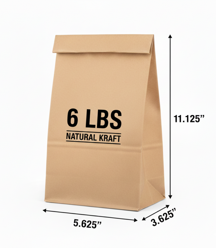 Kraft Paper Bag 6lbs 5-625--3-625--11.125
