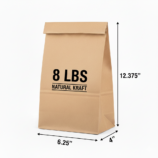 Kraft Paper Bag 8lbs 6-25--4--12-375