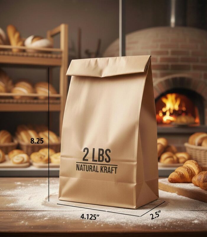 Kraft papaer bag 2lbs- - 8-25--4-125--2-5