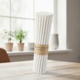 Paper Straws White 8x210mm (8)