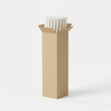 White paper straws in the box