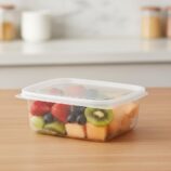 plastic container rectangular front view