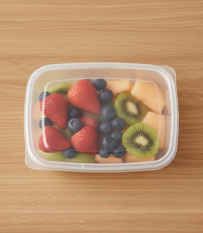 plastic container rectangular top view
