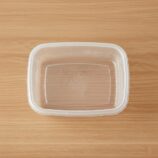 plastic container rectangular top view empty