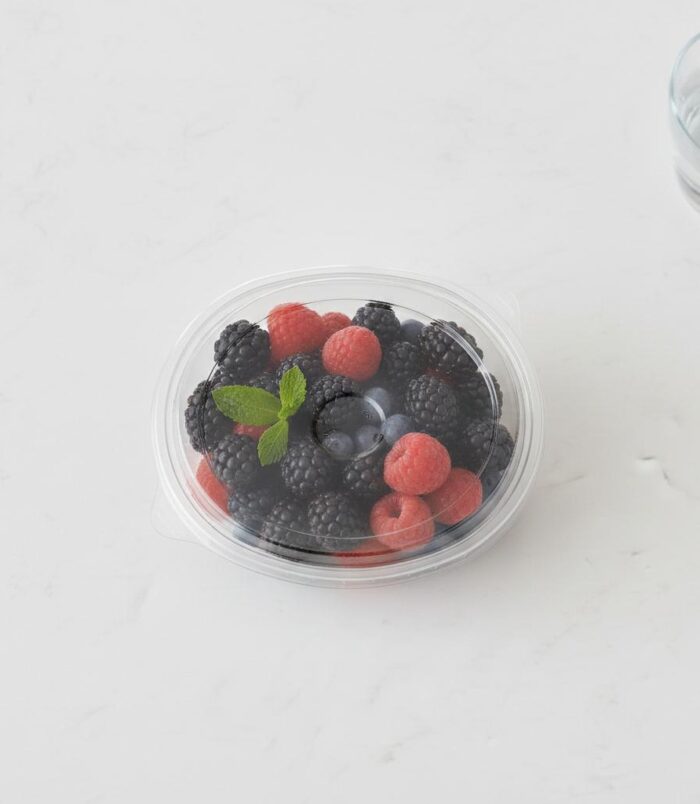 plastic container round with Top view
