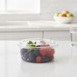 plastic container round with front view