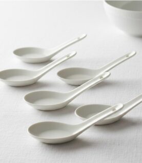 White Plastic Spoon